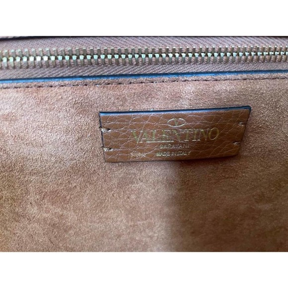 NEW NWT VALENTINO GARAVANI LARGE ROMAN STUD TAN LEATHER TOTE BAG PURSE - Picture 10 of 10